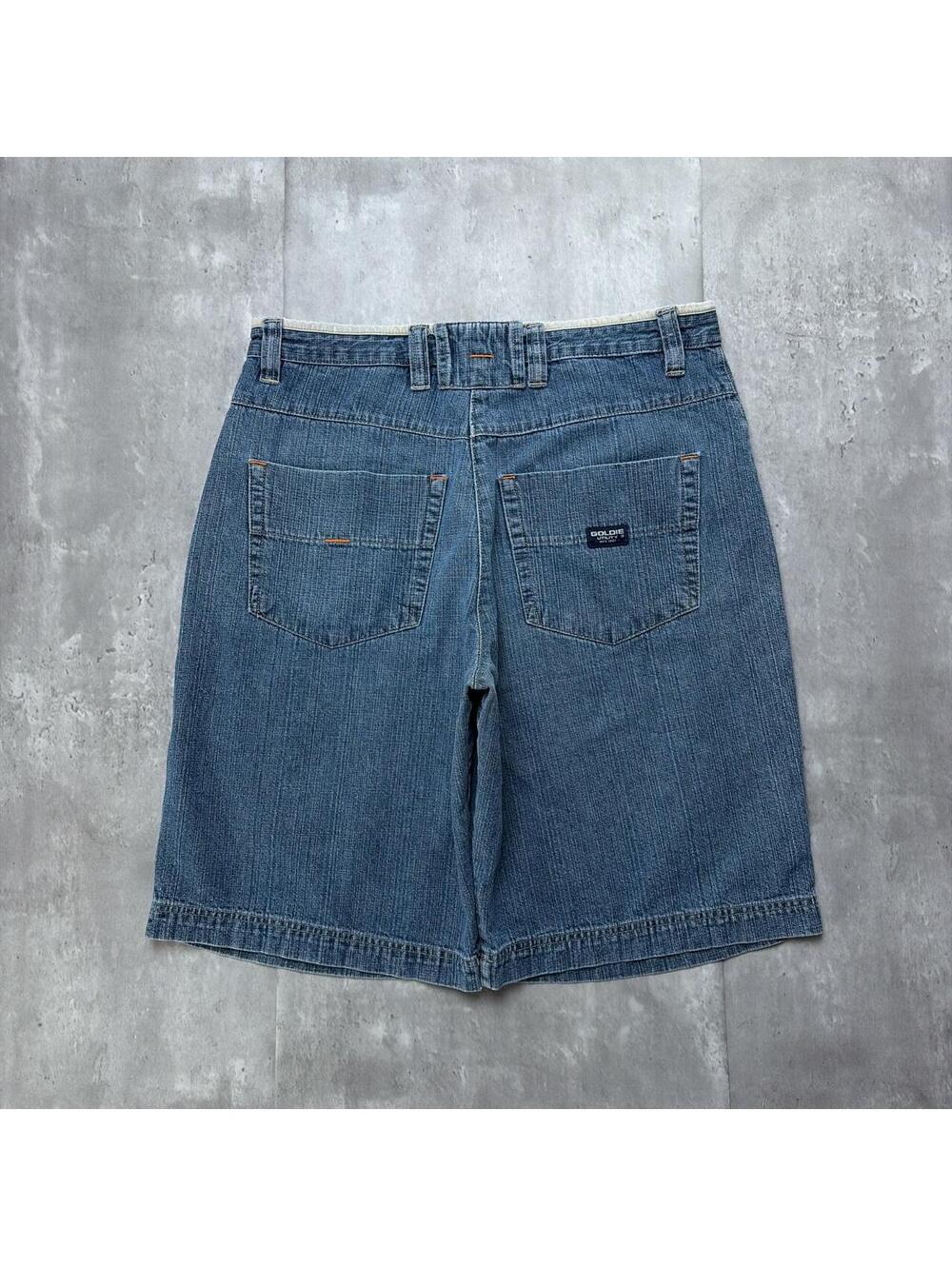 Y2K Blue Goldie Utility Grunge Baggy Skater Denim Jorts
